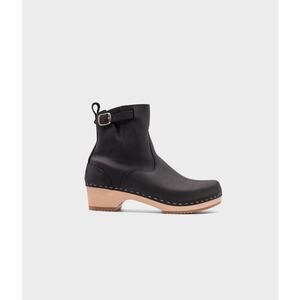 Sandgrens New York Log Clog Leather Boots Sz 41 / 10/10.5